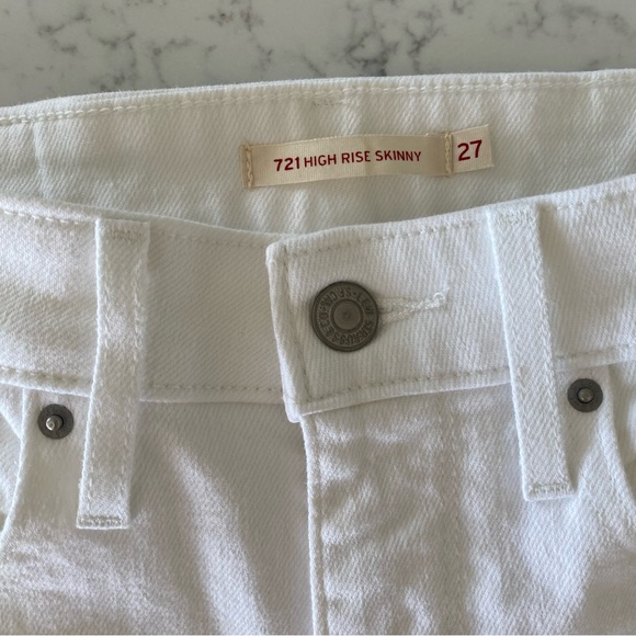Levi’s 721 HIGH RISE SKINNY WOMEN'S JEANS. White. - Picture 7 of 12